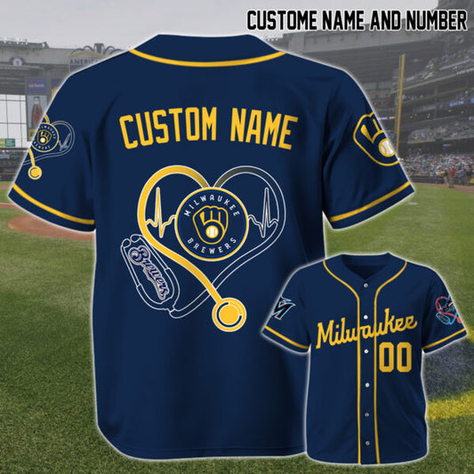 LIMITED EDITION - NEW CUSTOMIZED MLB15 MW BREWERS BASEBALL JERSEY