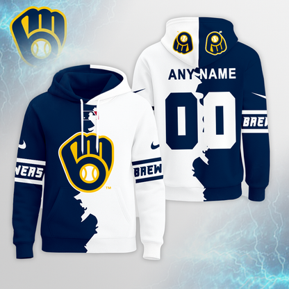 LIMITED EDITION - NEW CUSTOMIZED MLB15 MBS MILWAUKEE BREWERS UNISEX T-SHIRT, POLO, HOODIE & JACKETS