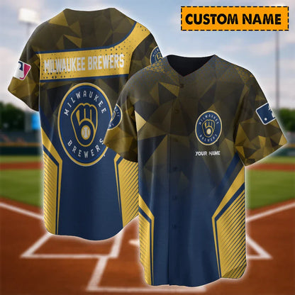 LIMITED EDITION - NEW CUSTOMIZED MLB15 MBS MILWAUKEE BREWERS BASEBALL JERSEY