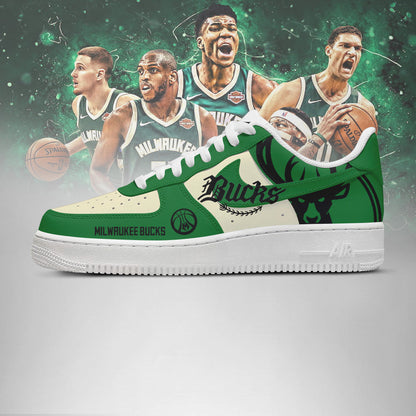 [HOT DEAL] NEW CUSTOMIZED NBA11 MBU MILWAUKEE BUCKS AF1 SHOES