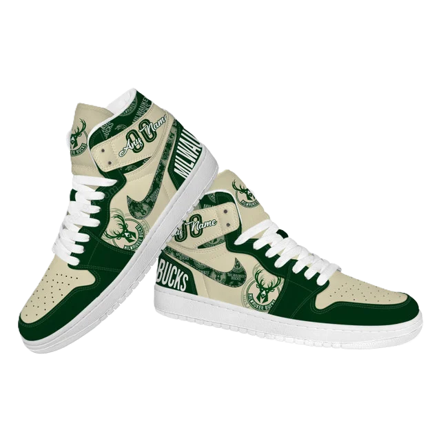 [HOT DEAL] NEW CUSTOMIZED NBA11 MBU MILWAUKEE BUCKS AIR JORDAN SNEAKERS