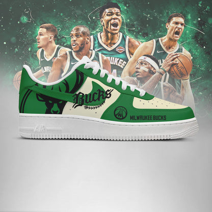 [HOT DEAL] NEW CUSTOMIZED NBA11 MBU MILWAUKEE BUCKS AF1 SHOES