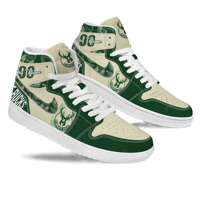 [HOT DEAL] NEW CUSTOMIZED NBA11 MBU MILWAUKEE BUCKS AIR JORDAN SNEAKERS