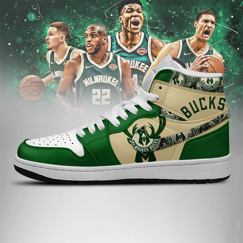 [HOT DEAL] NEW CUSTOMIZED NBA11 MBU MILWAUKEE BUCKS AIR JORDAN SNEAKERS