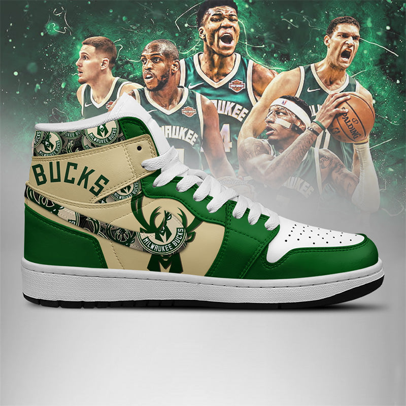 [HOT DEAL] NEW CUSTOMIZED NBA11 MBU MILWAUKEE BUCKS AIR JORDAN SNEAKERS