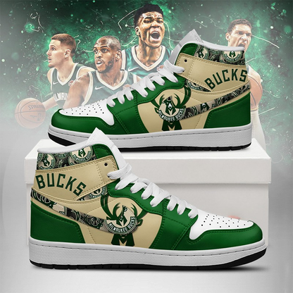 [HOT DEAL] NEW CUSTOMIZED NBA11 MBU MILWAUKEE BUCKS AIR JORDAN SNEAKERS