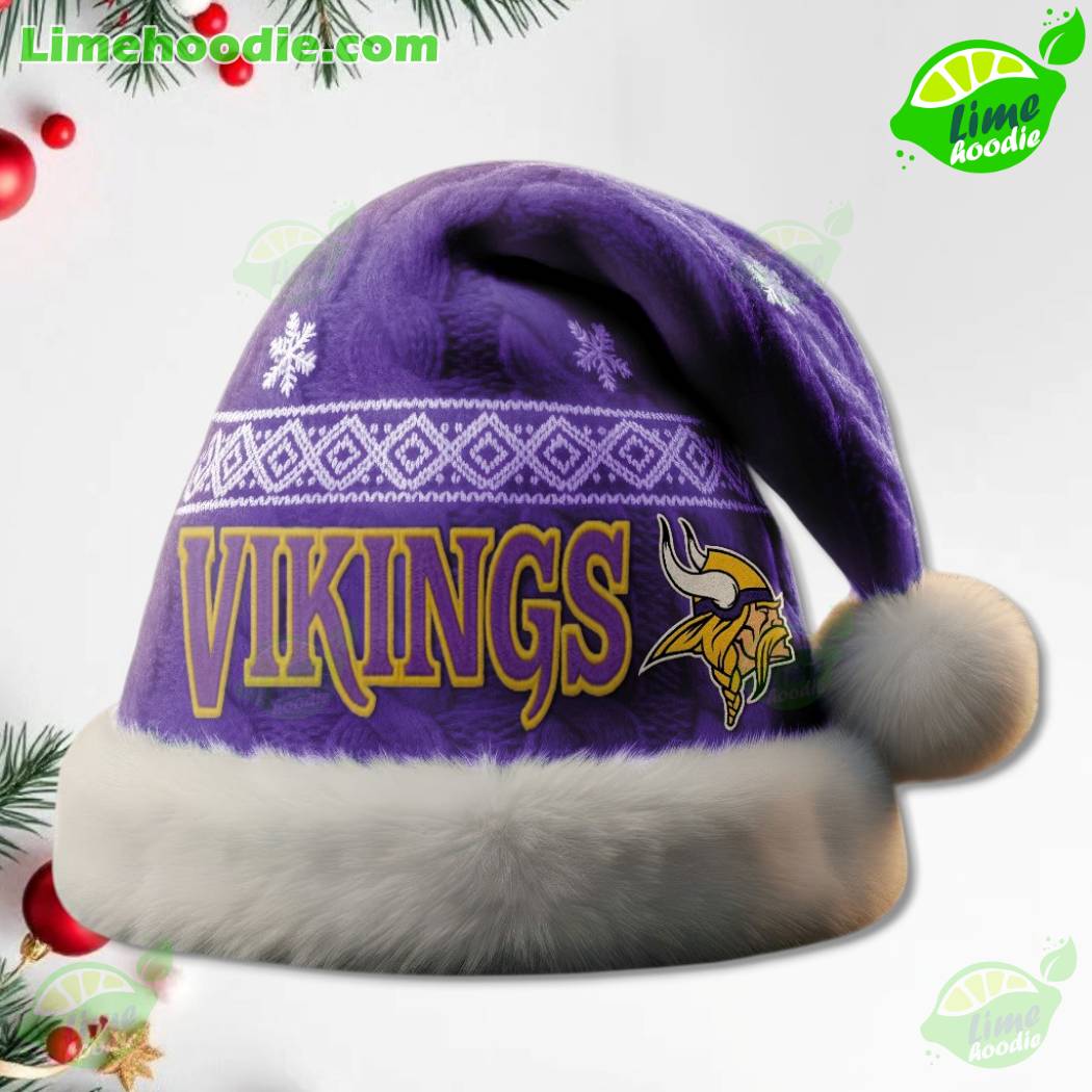 LIMITED EDITION - NEW CUSTOMIZED NFL05 MVK MINNESOTA VIKINGS CHRISTMAS HAT