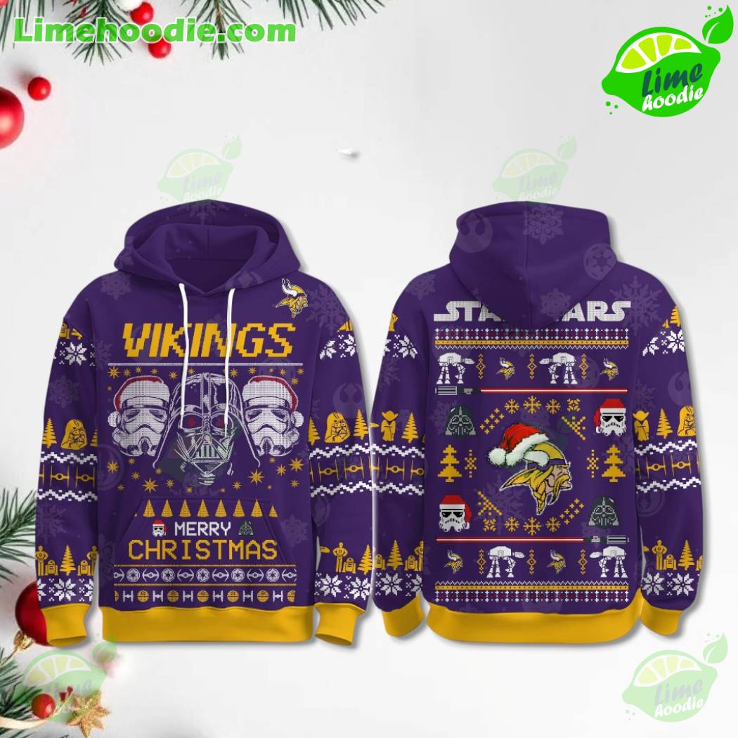LIMITED EDITION - NEW CUSTOMIZED NFL05 MVK MINNESOTA VIKINGS MERRY CHRISTMAS HOODIE, ZIP HOODIE, SWEATSHIRT