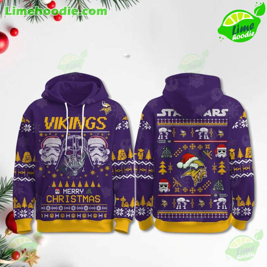 LIMITED EDITION - NEW CUSTOMIZED NFL05 MVK MINNESOTA VIKINGS MERRY CHRISTMAS HOODIE, ZIP HOODIE, SWEATSHIRT