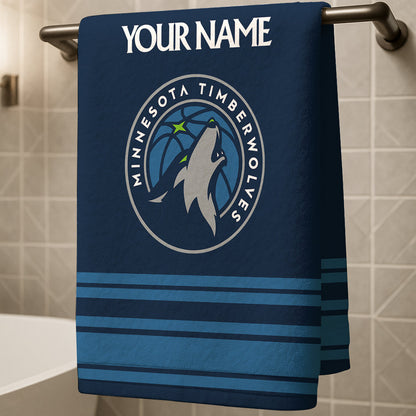 T-Wolves NBA Personalized Beach & Bath Towel