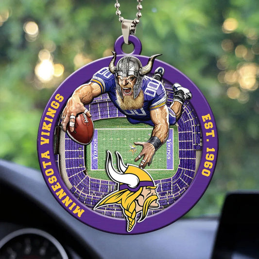 LIMITED EDITION - NEW CUSTOMIZED NFL05 MVK MINNESOTA VIKINGS ORNAMENT