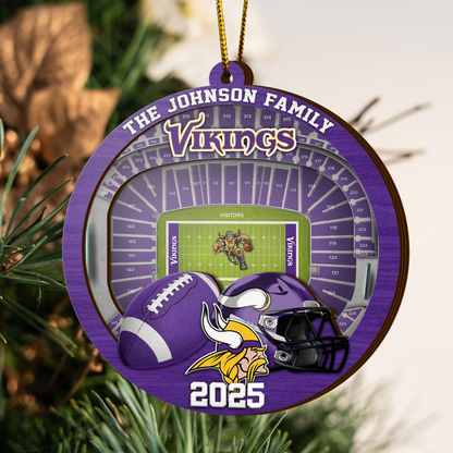 LIMITED EDITION - NEW CUSTOMIZED NFL05 MVK MINNESOTA VIKINGS ORNAMENT