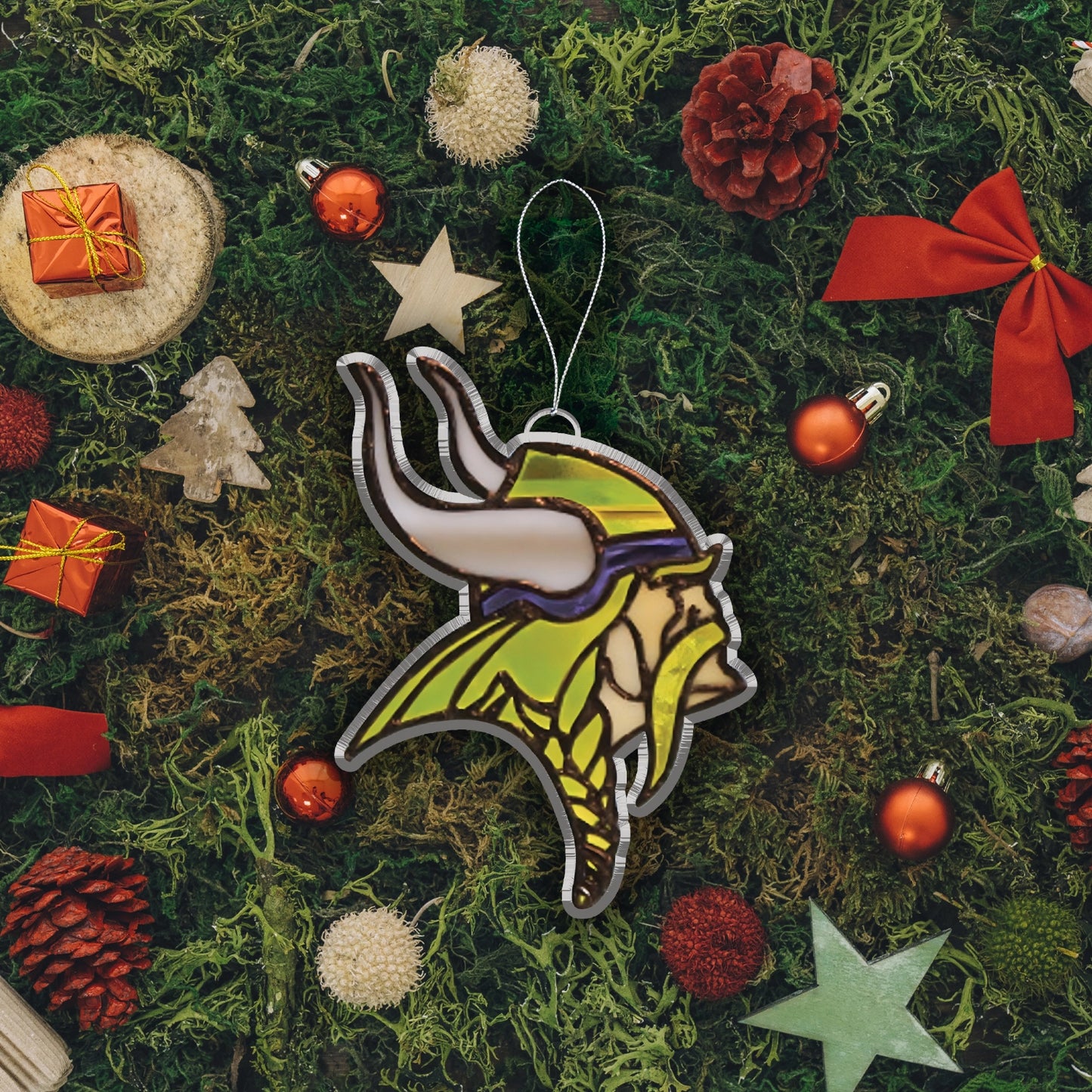 LIMITED EDITION - NEW CUSTOMIZED NFL05 MVK MINNESOTA VIKINGS ACRYLIC ORNAMENT
