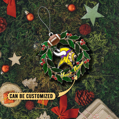 LIMITED EDITION - NEW CUSTOMIZED NFL05 MVK MINNESOTA VIKINGS ACRYLIC ORNAMENT