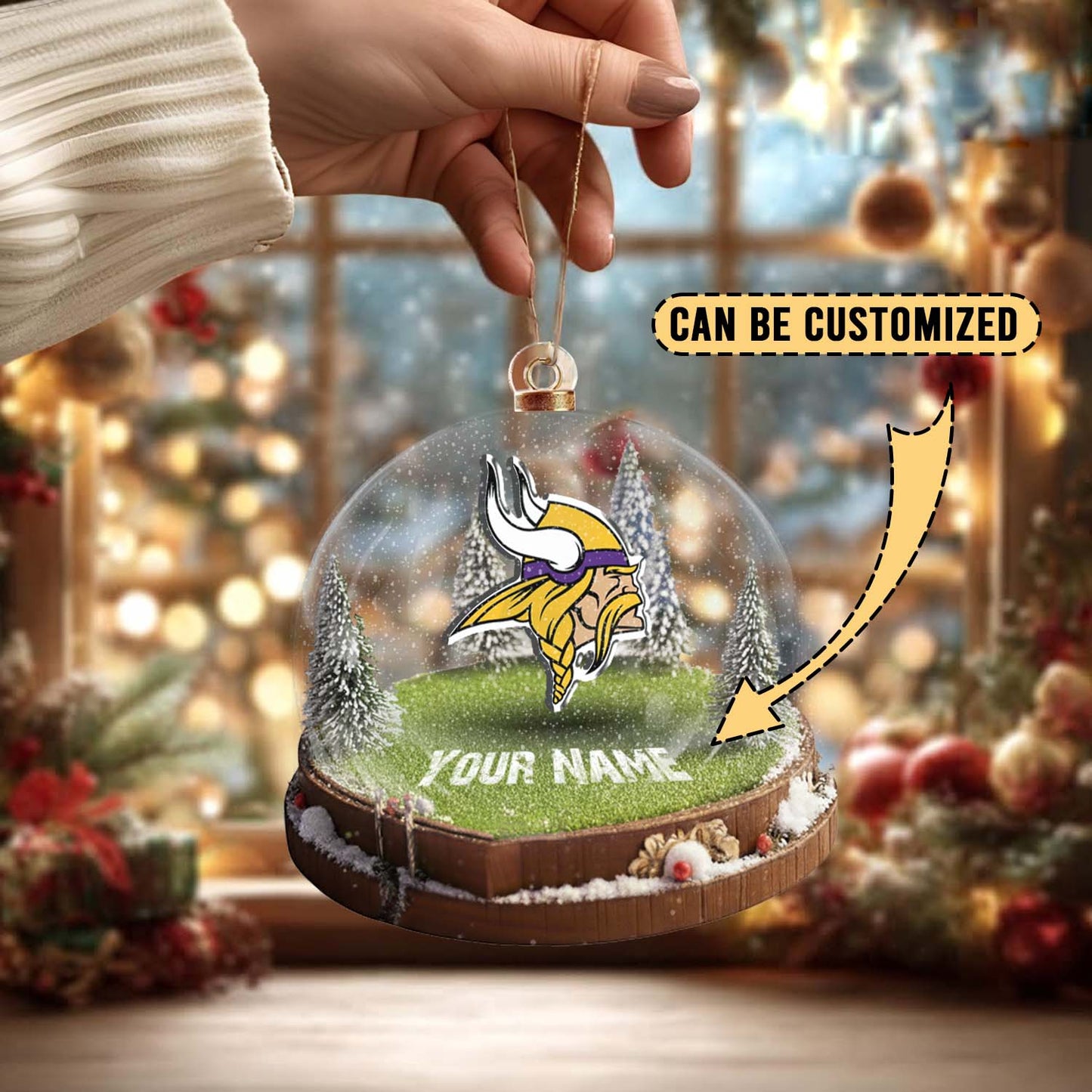 LIMITED EDITION - NEW CUSTOMIZED NFL05 MVK MINNESOTA VIKINGS ACRYLIC ORNAMENT