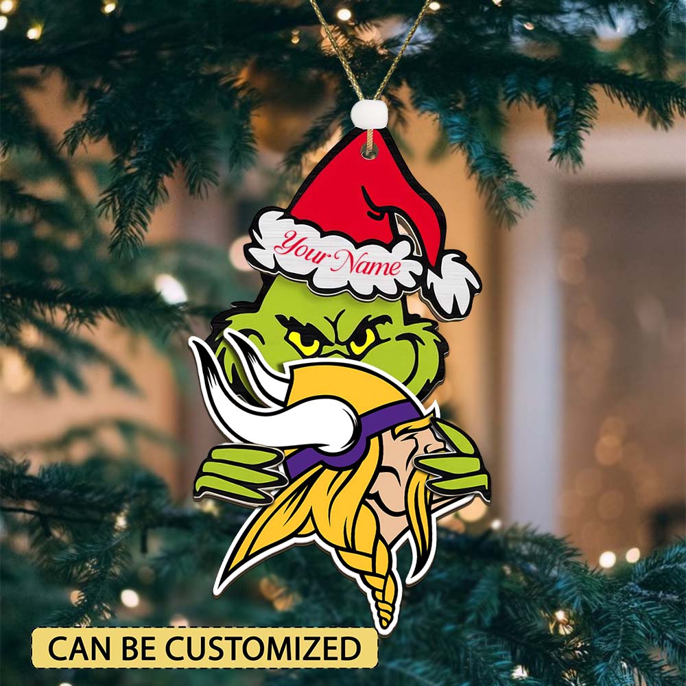 LIMITED EDITION - NEW CUSTOMIZED NFL05 MVK MINNESOTA VIKINGS ACRYLIC ORNAMENT