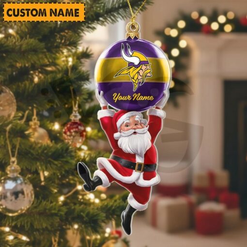 LIMITED EDITION - NEW CUSTOMIZED NFL05 MVK MINNESOTA VIKINGS CHRISTMAS ACRYLIC ORNAMENT