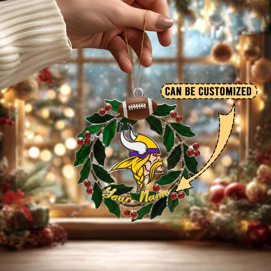 LIMITED EDITION - NEW CUSTOMIZED NFL05 MVK MINNESOTA VIKINGS ACRYLIC ORNAMENT
