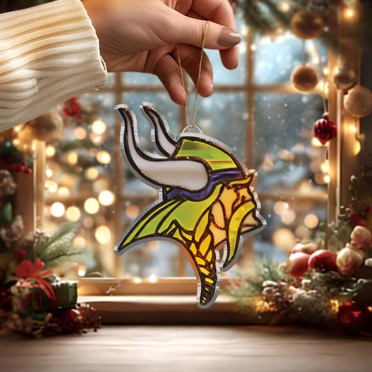 LIMITED EDITION - NEW CUSTOMIZED NFL05 MVK MINNESOTA VIKINGS ACRYLIC ORNAMENT