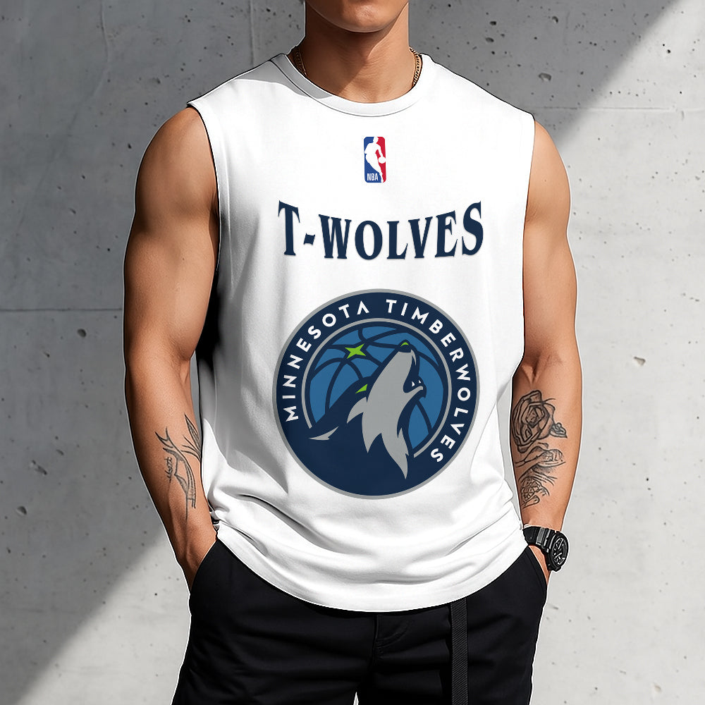 LIMITED EDITION - NEW CUSTOMIZED NBA05 MTW MINNESOTA TIMBERWOLVES TANKTOP & GYM SHIRT