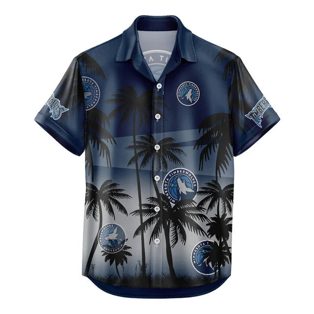 LIMITED EDITION - NEW CUSTOMIZED NBA05 MTW MINNESOTA TIMBERWOLVES UNISEX HAWAIIAN SHIRT & SHORTS SET
