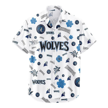 LIMITED EDITION - NEW CUSTOMIZED NBA05 MTW MINNESOTA TIMBERWOLVES UNISEX HAWAIIAN SHIRT & SHORTS SET