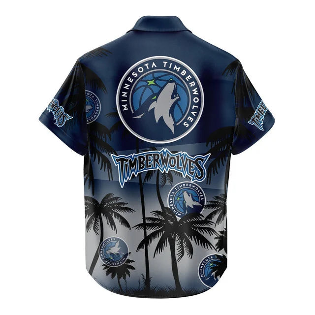 LIMITED EDITION - NEW CUSTOMIZED NBA05 MTW MINNESOTA TIMBERWOLVES UNISEX HAWAIIAN SHIRT & SHORTS SET