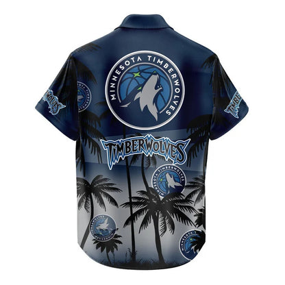 LIMITED EDITION - NEW CUSTOMIZED NBA05 MTW MINNESOTA TIMBERWOLVES UNISEX HAWAIIAN SHIRT & SHORTS SET