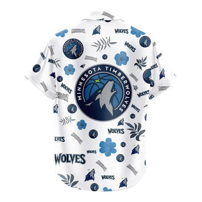 LIMITED EDITION - NEW CUSTOMIZED NBA05 MTW MINNESOTA TIMBERWOLVES UNISEX HAWAIIAN SHIRT & SHORTS SET