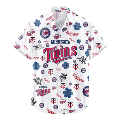 LIMITED EDITION - NEW CUSTOMIZED MLB22 MTS MINNESOTA TWINS UNISEX HAWAIIAN SHIRT & SHORTS SET