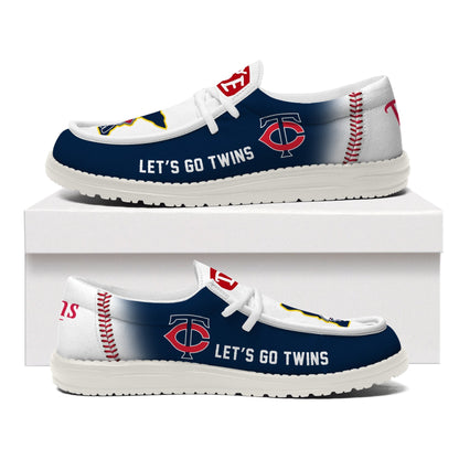LIMITED EDITION - NEW CUSTOMIZED MLB22 MTS MINNESOTA TWINS LOAFER SHOES