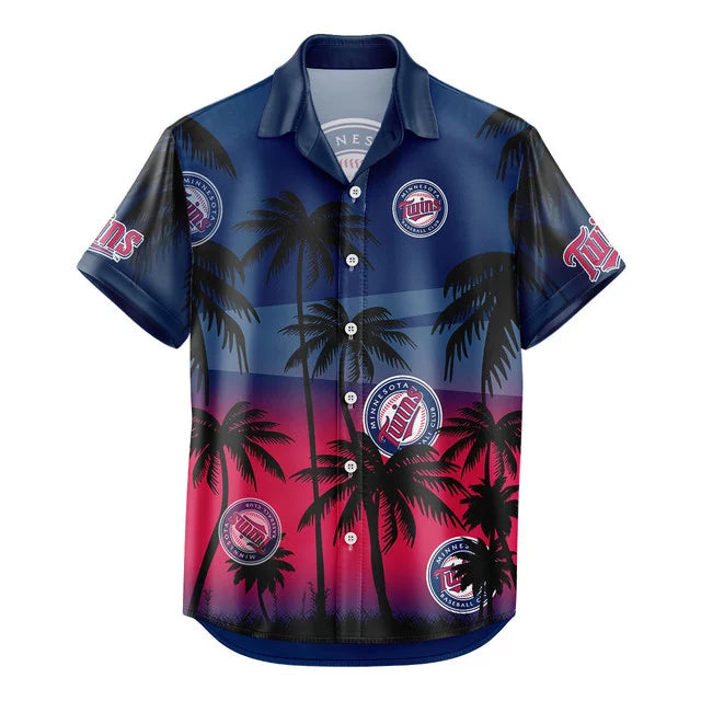 LIMITED EDITION - NEW CUSTOMIZED MLB22 MTS MINNESOTA TWINS UNISEX HAWAIIAN SHIRT & SHORTS SET