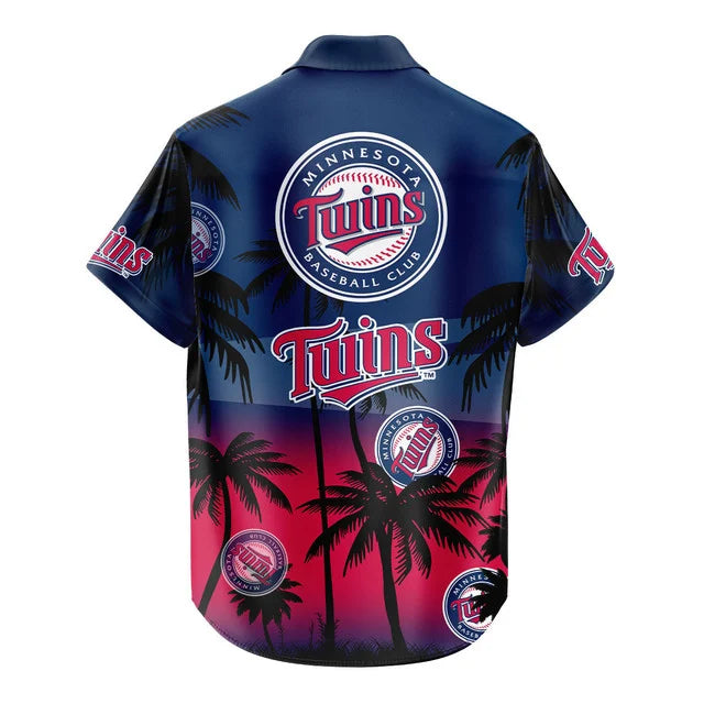 LIMITED EDITION - NEW CUSTOMIZED MLB22 MTS MINNESOTA TWINS UNISEX HAWAIIAN SHIRT & SHORTS SET