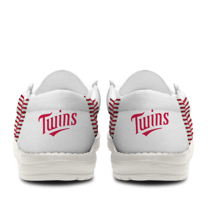 LIMITED EDITION - NEW CUSTOMIZED MLB22 MTS MINNESOTA TWINS LOAFER SHOES