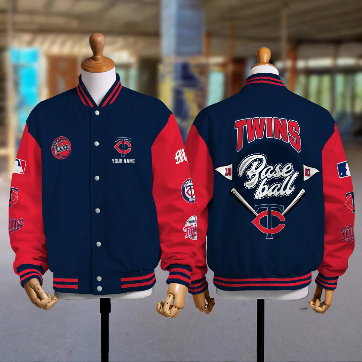 LIMITED EDITION - NEW PREMIUM MLB22 MTS MINNESOTA TWINS SATIN VARSITY JACKET