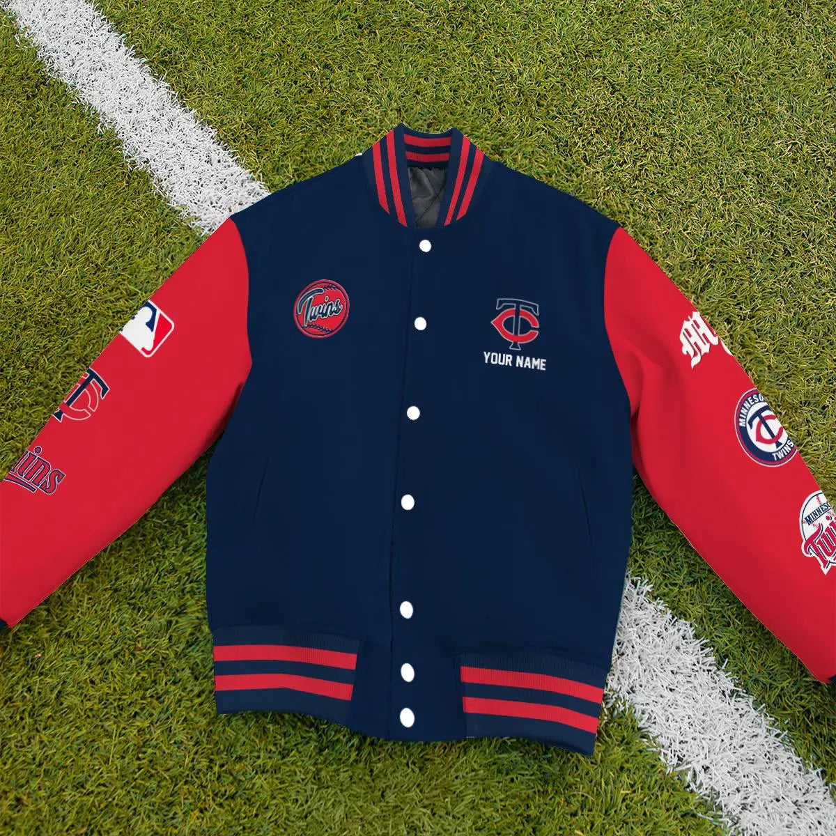 LIMITED EDITION - NEW PREMIUM MLB22 MTS MINNESOTA TWINS SATIN VARSITY JACKET