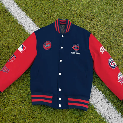 LIMITED EDITION - NEW PREMIUM MLB22 MTS MINNESOTA TWINS SATIN VARSITY JACKET