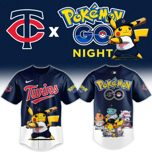 LIMITED EDITION - NEW CUSTOMIZED MLB22 MTS MINNESOTA TWINS x POKEMON BASEBALL JERSEY & CAP