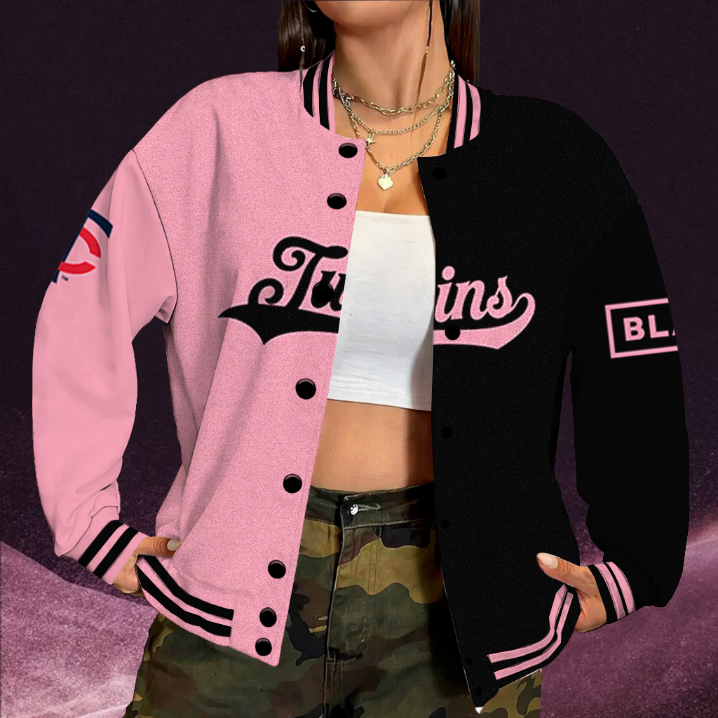 LIMITED EDITION - NEW CUSTOMIZED MLB22 MTS MINNESOTA TWINS SATIN VARSITY & BASEBALL JACKET