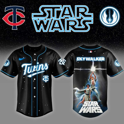 LIMITED EDITION - NEW CUSTOMIZED MLB22 MN TWINS x STAR WARS BASEBALL JERSEY
