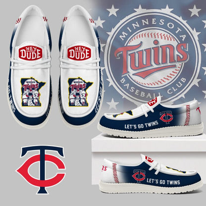 LIMITED EDITION - NEW CUSTOMIZED MLB22 MTS MINNESOTA TWINS LOAFER SHOES