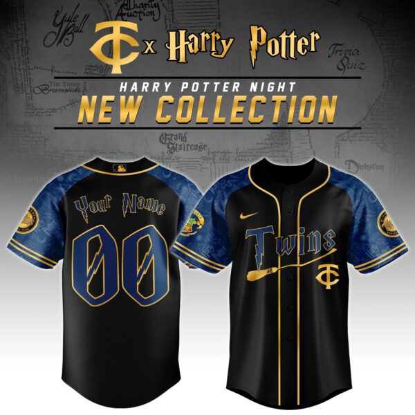 LIMITED EDITION - NEW CUSTOMIZED MLB22 MTS MINNESOTA TWINS x HARRY POTTER BASEBALL JERSEY