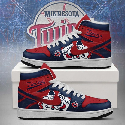 LIMITED EDITION - NEW CUSTOMIZED MLB22 MTS MINNESOTA TWINS AIR JORDAN SNEAKERS