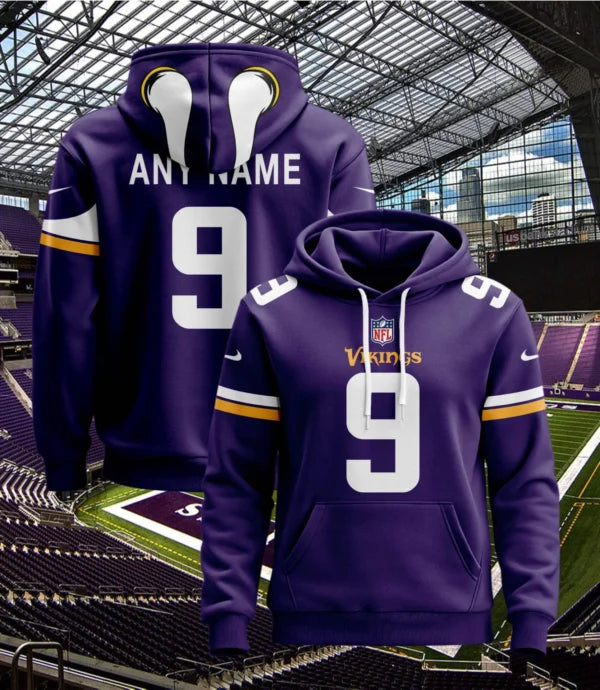 LIMITED EDITION - NEW CUSTOMIZED NFL05 MVK MINNESOTA VIKINGS UNISEX T-SHIRT, POLO, HOODIE & JACKETS
