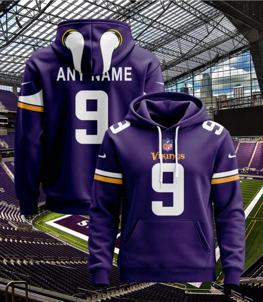 LIMITED EDITION - NEW CUSTOMIZED NFL05 MVK MINNESOTA VIKINGS UNISEX T-SHIRT, POLO, HOODIE & JACKETS