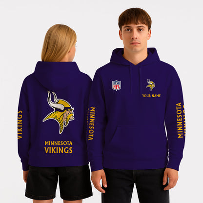 LIMITED EDITION - NEW CUSTOMIZED NFL05 MVK MINNESOTA VIKINGS UNISEX HOODIE