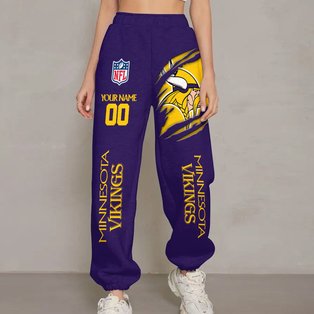 LIMITED EDITION - NEW PREMIUM NFL05 MVK MINNESOTA VIKINGS UNISEX LONG PANTS