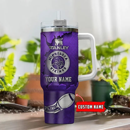 LIMITED EDITION - NEW CUSTOMIZED NFL05 MVK MINNESOTA VIKINGS TUMBLER CUP