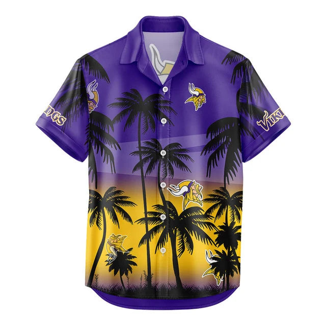 LIMITED EDITION - NEW CUSTOMIZED NFL05 MVK MINNESOTA VIKINGS UNISEX HAWAIIAN SHIRT & SHORTS SET