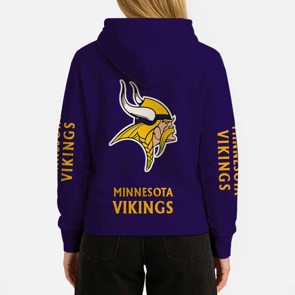 LIMITED EDITION - NEW CUSTOMIZED NFL05 MVK MINNESOTA VIKINGS UNISEX HOODIE